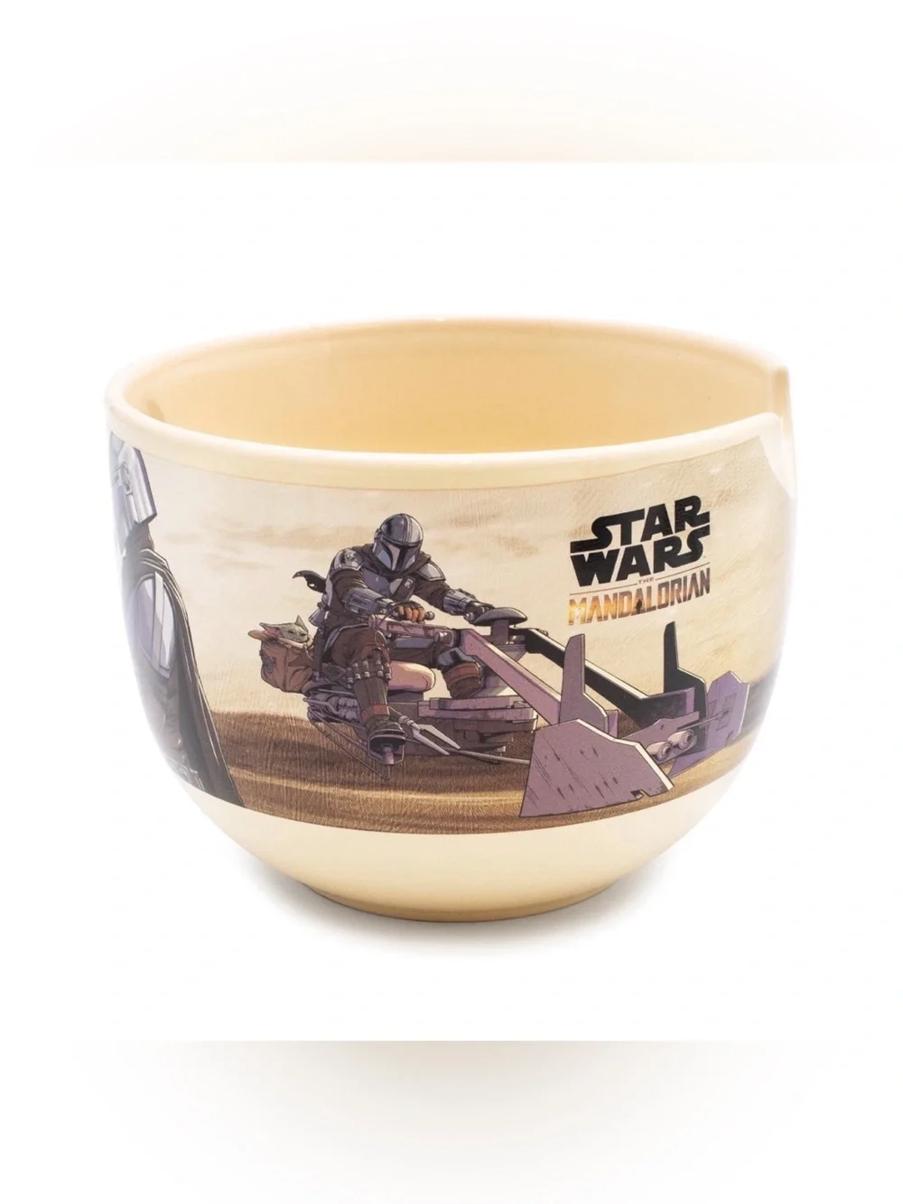 Star Wars The Mandalorian Beige Ramen Bowl Set